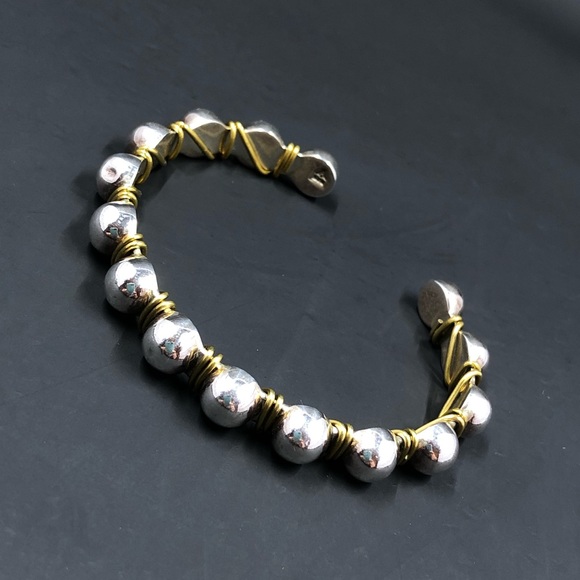 Silpada Sterling Silver and Brass Wire Cuff Bracelet - Picture 14 of 17